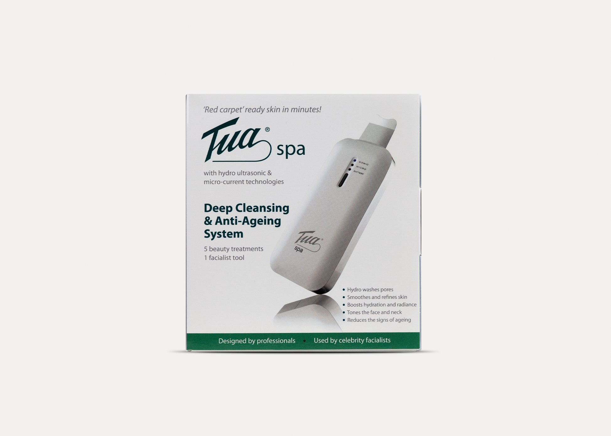 Outer box packaging of Tua Spa