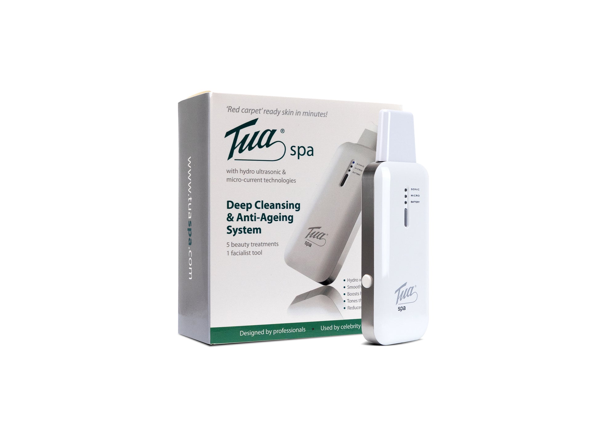 Outer box packaging of Tua Spa