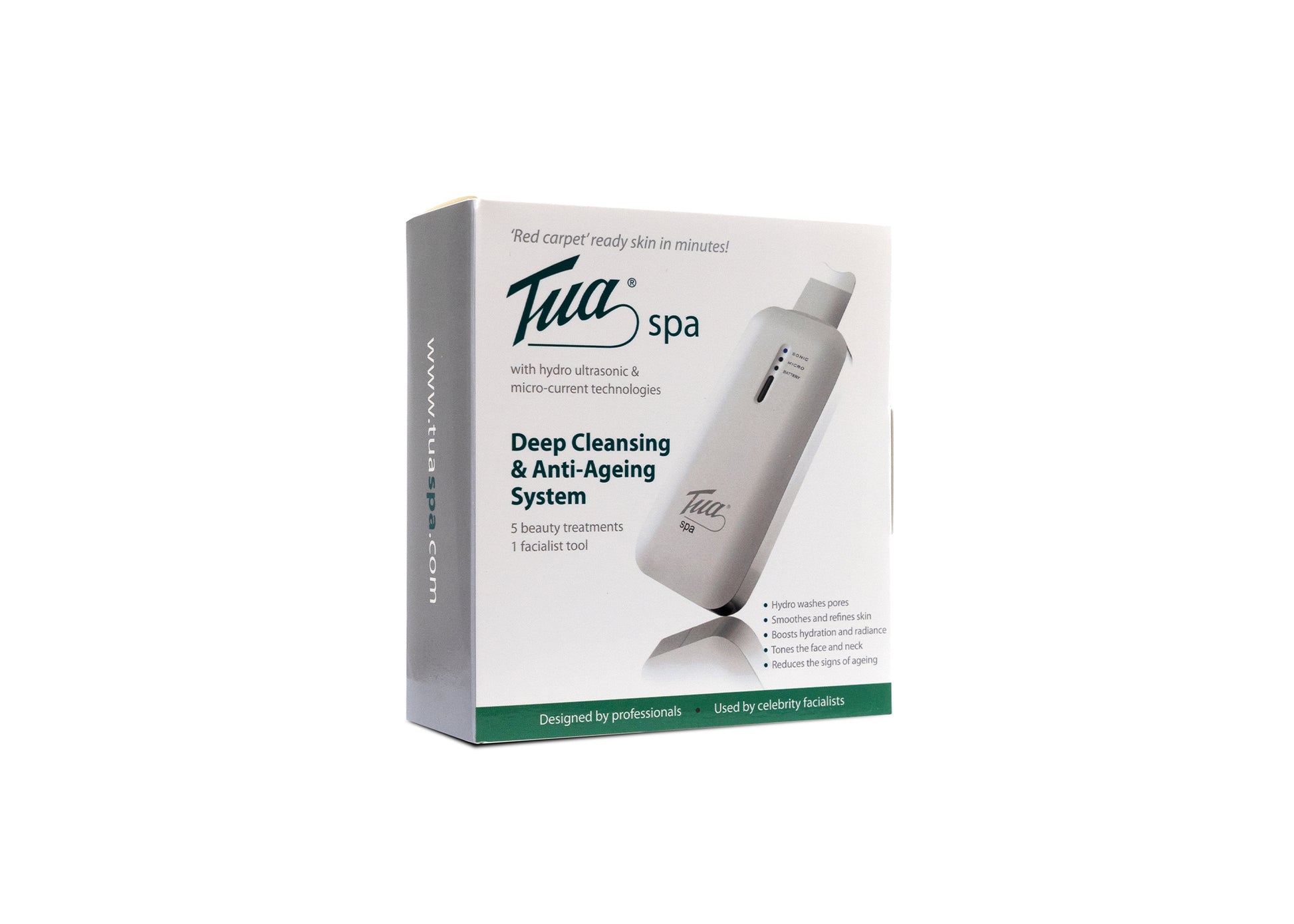 Outer box packaging of Tua Spa