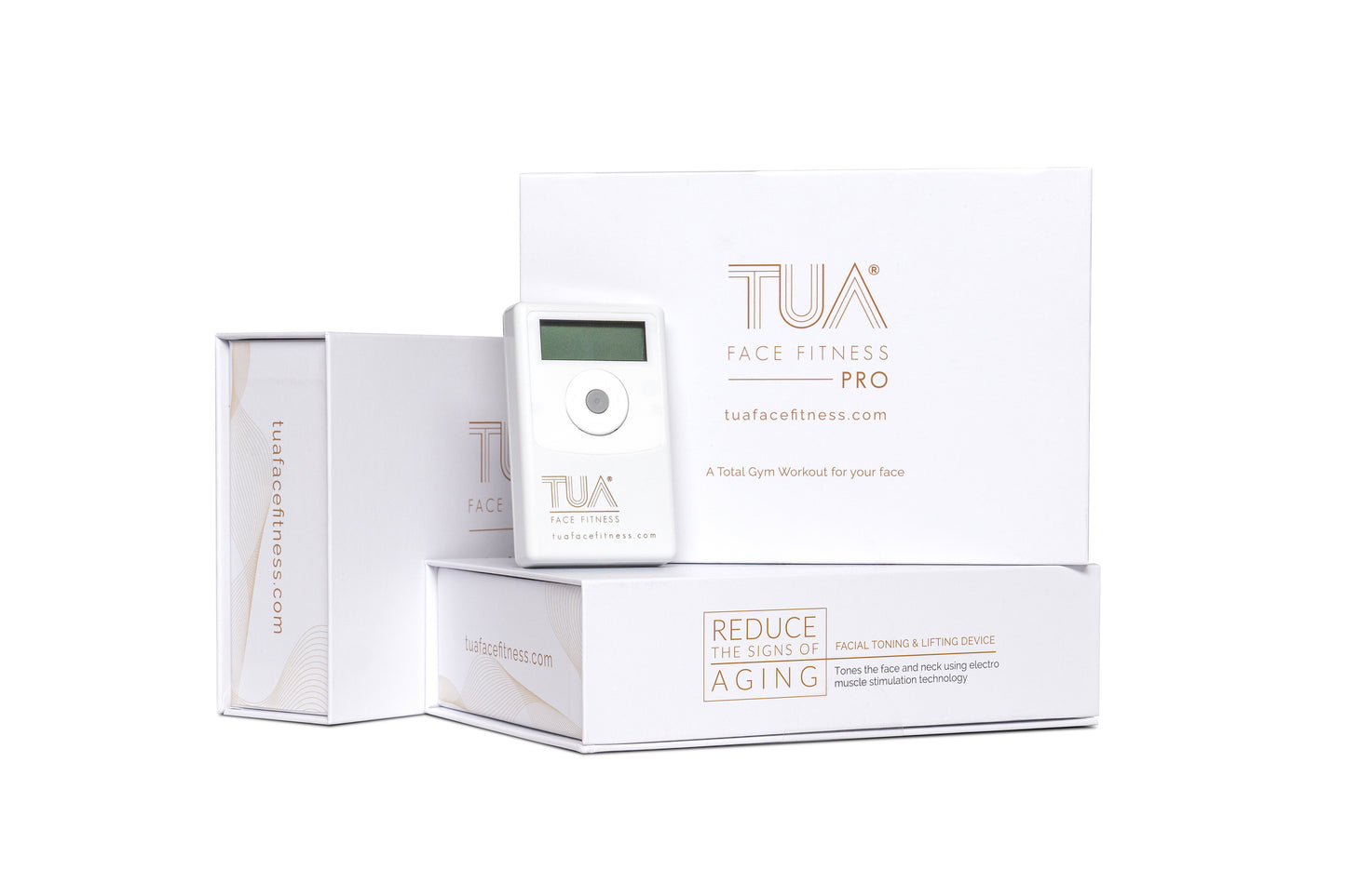 TUA Face Fitness PRO – premium EMS face toning device 2 wand set